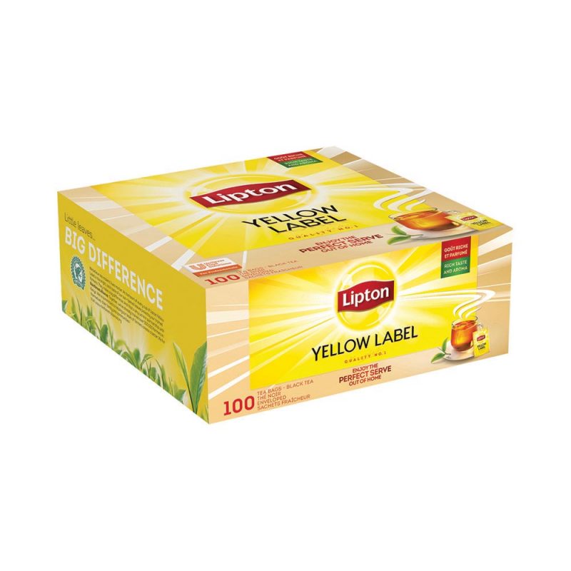 Lipton Yellow Label Tea x 100 Tea Bags (Individually wrapped)